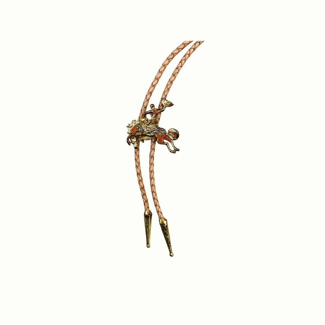 Vintage Jeweled Cowboy Bolo Tie