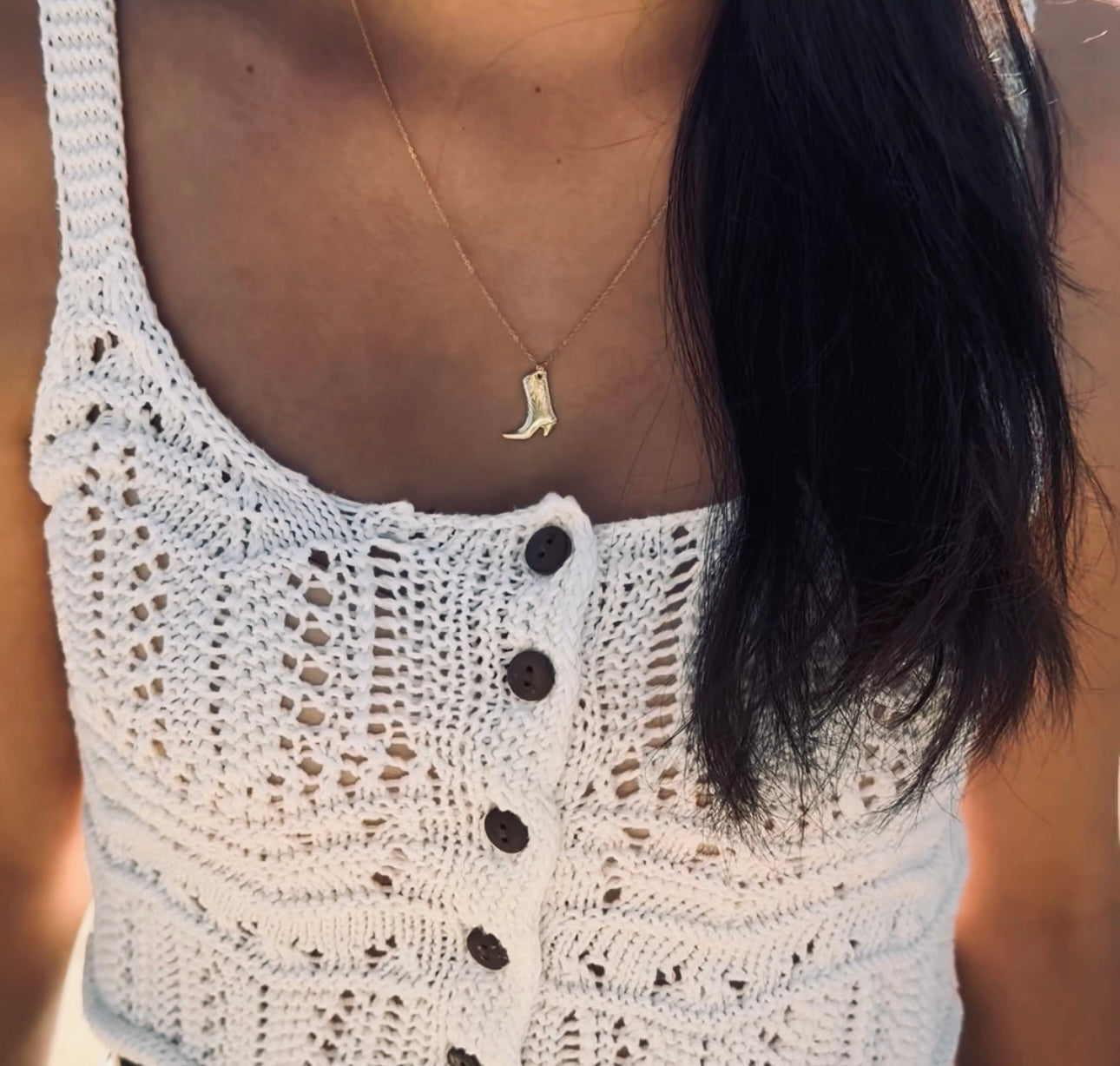 Cowgirl Boot Necklace