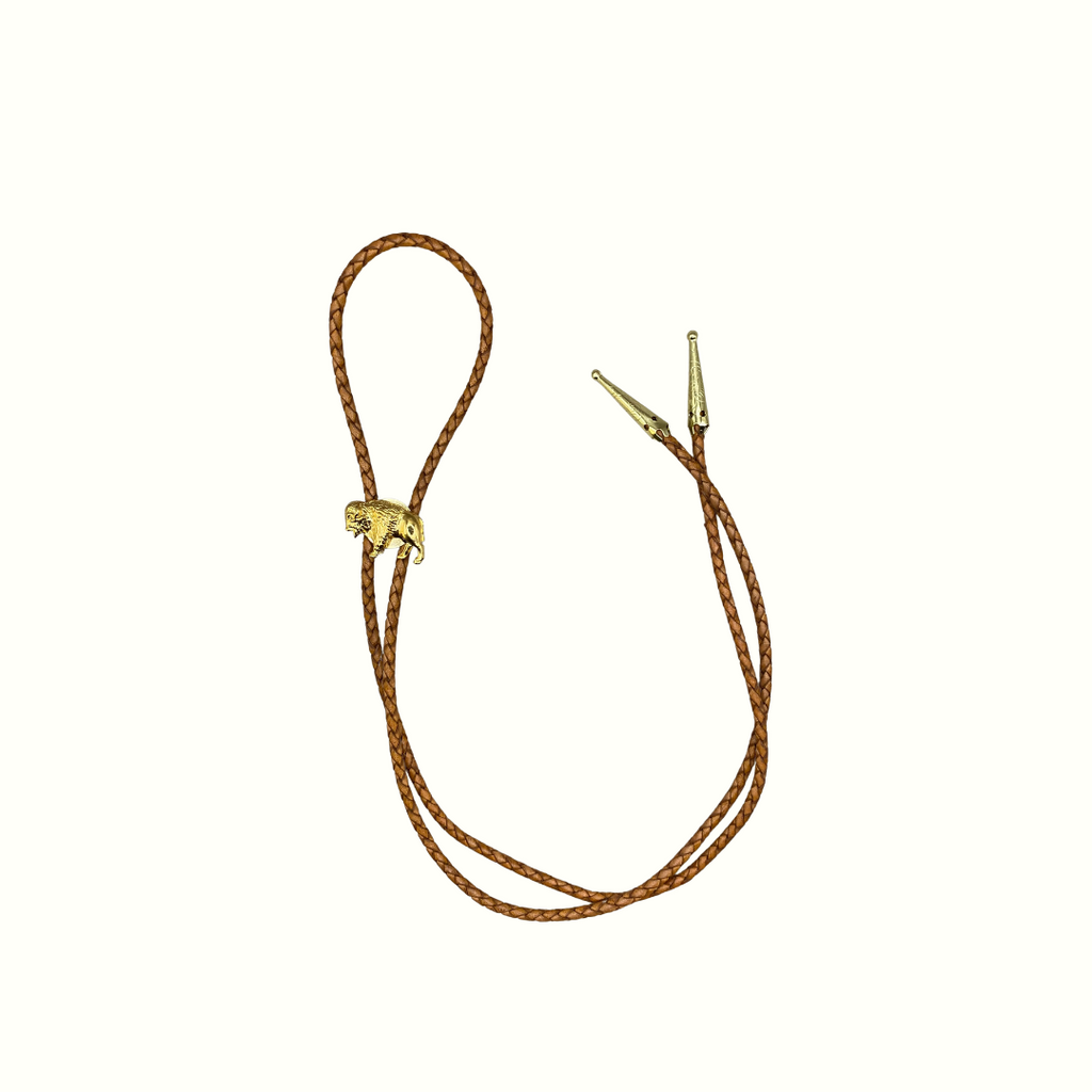 Gold Buffalo Bolo Tie