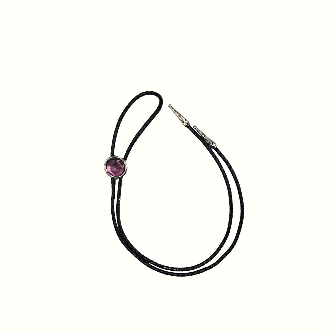 Purple Button  Bolo Tie