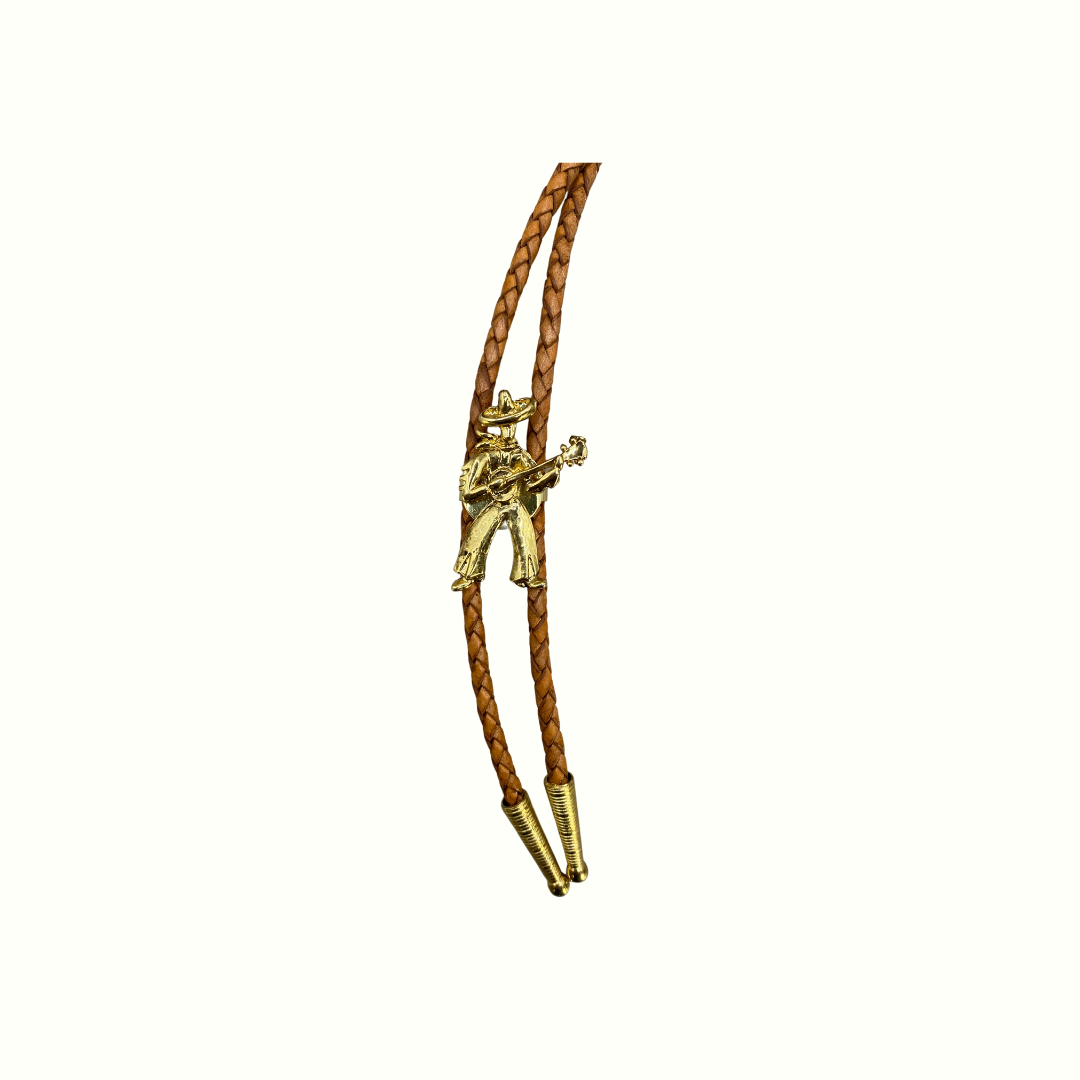 Gold Campfire Cowboy Bolo Tie