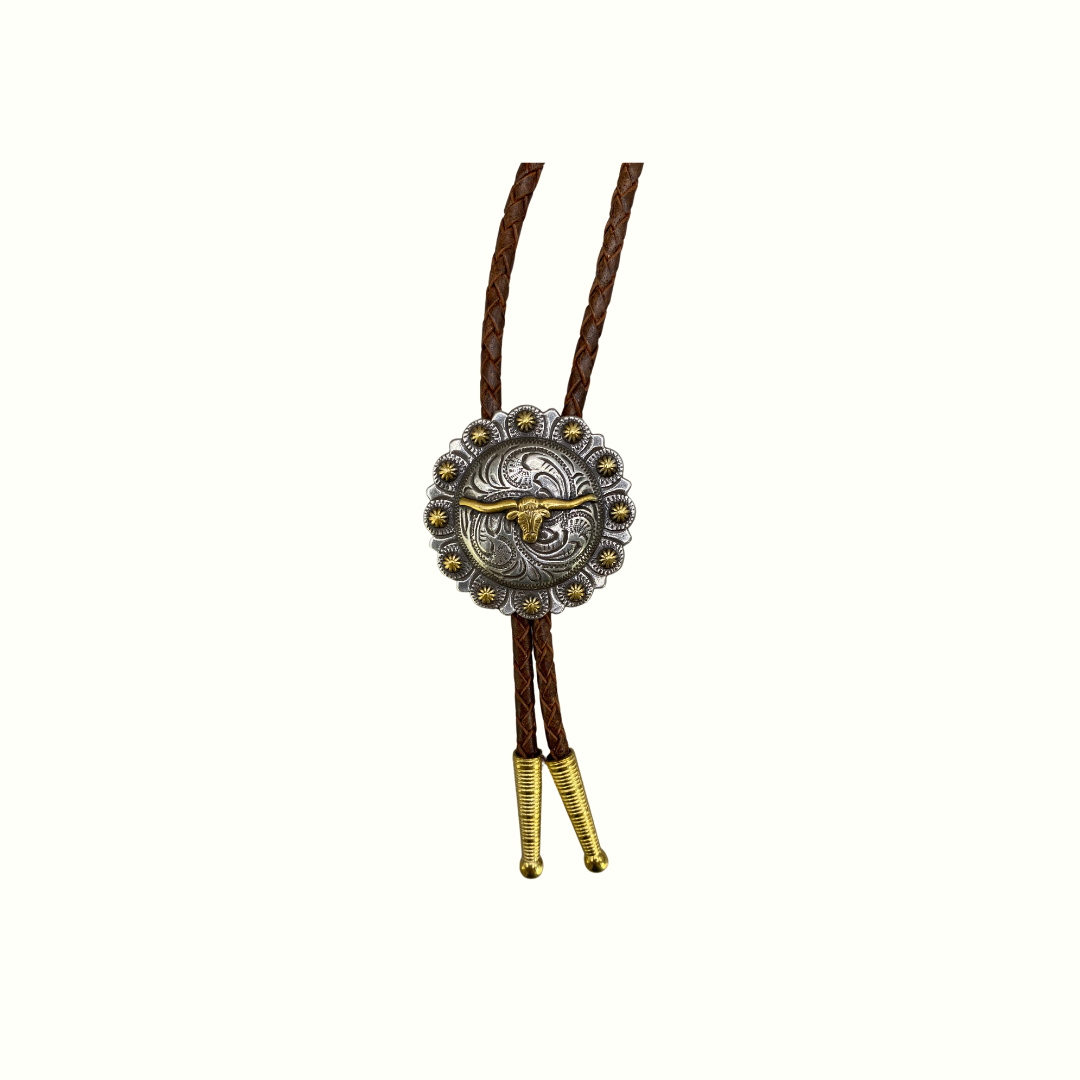 Longhorn Concho Bolo Tie