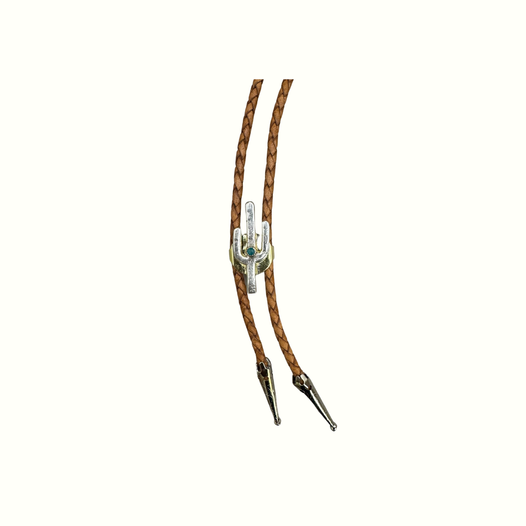 Sterling Silver Catus Bolo Tie