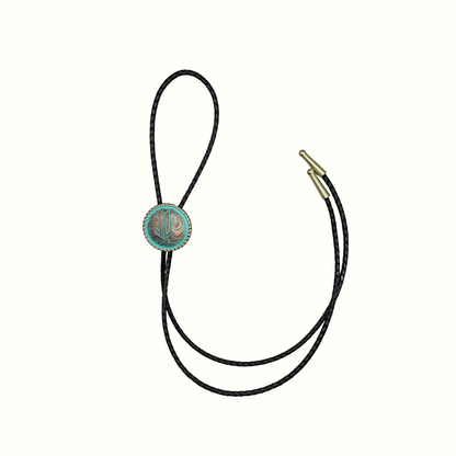 Patina Cactus Concho Bolo Tie