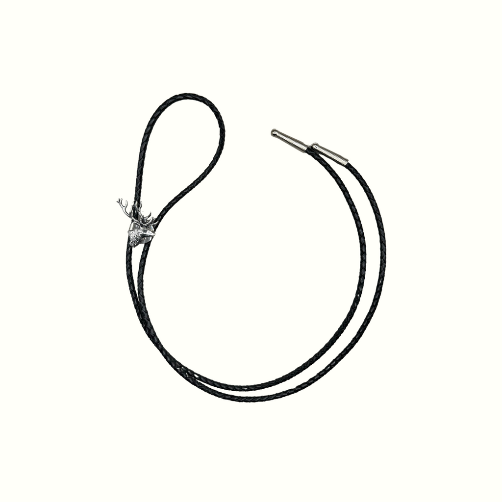Silver Deer Bolo Tie