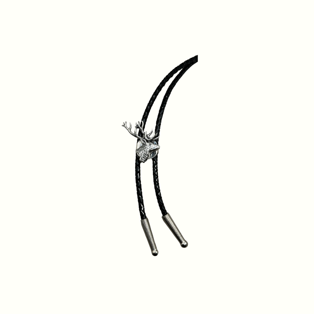 Silver Deer Bolo Tie