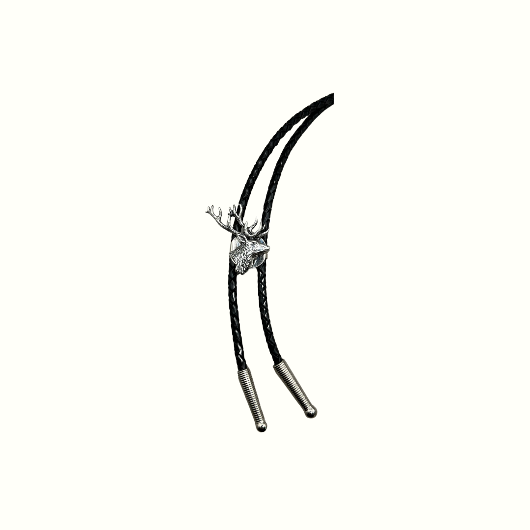 Silver Deer Bolo Tie
