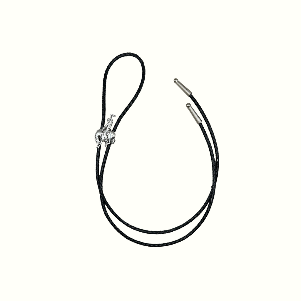 Silver Rodeo Cowboy  Bolo Tie