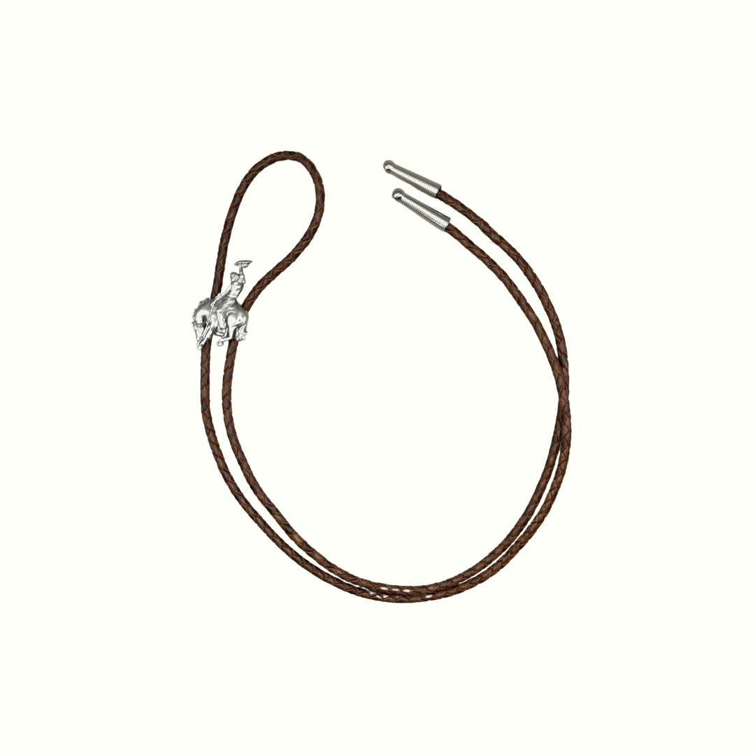 Silver Rodeo Cowboy  Bolo Tie