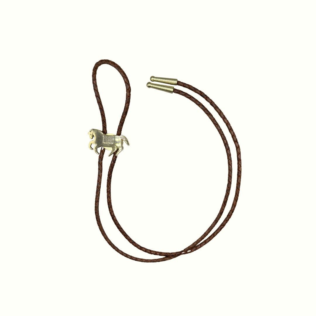 Golden Pony Bolo Tie