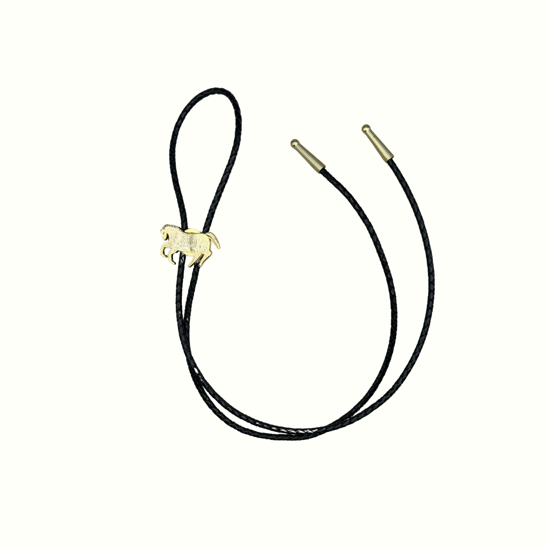 Golden Pony Bolo Tie