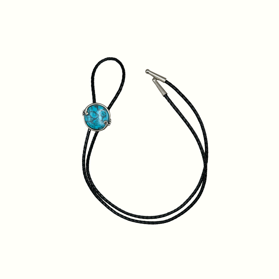 Turquoise Swirl Bolo Tie