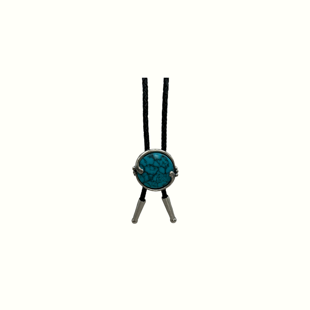Turquoise Swirl Bolo Tie