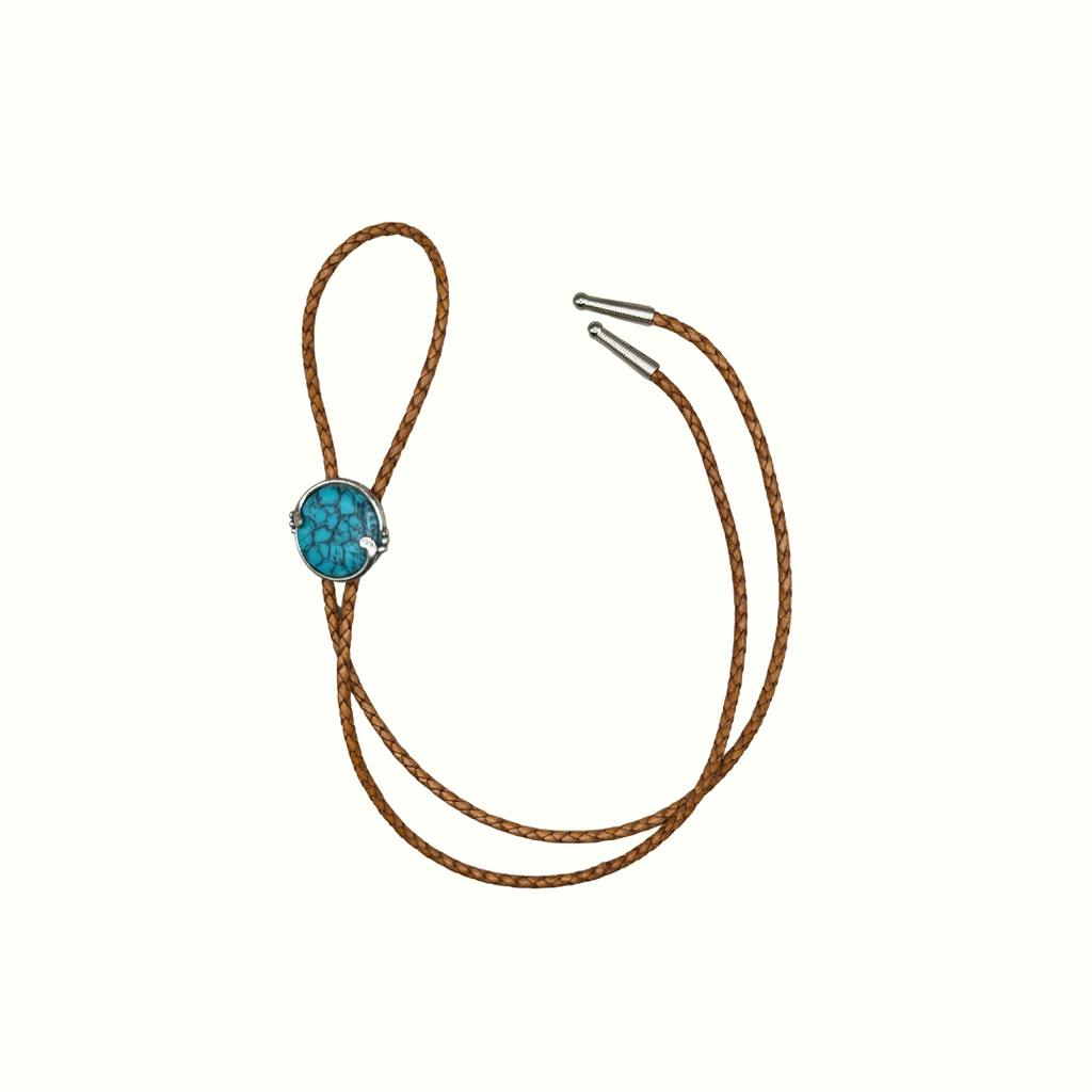 Turquoise Swirl Bolo Tie
