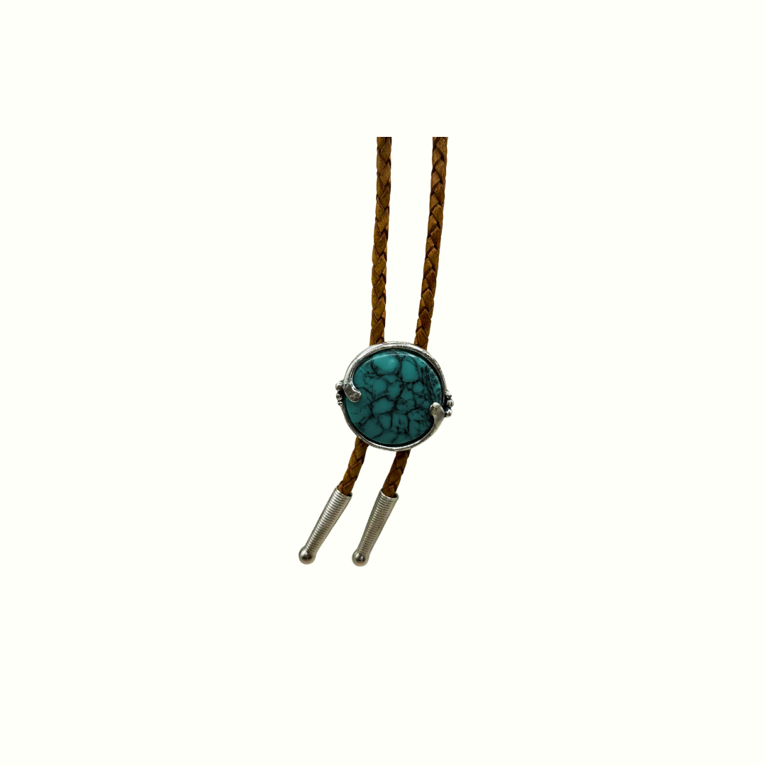 Turquoise Swirl Bolo Tie