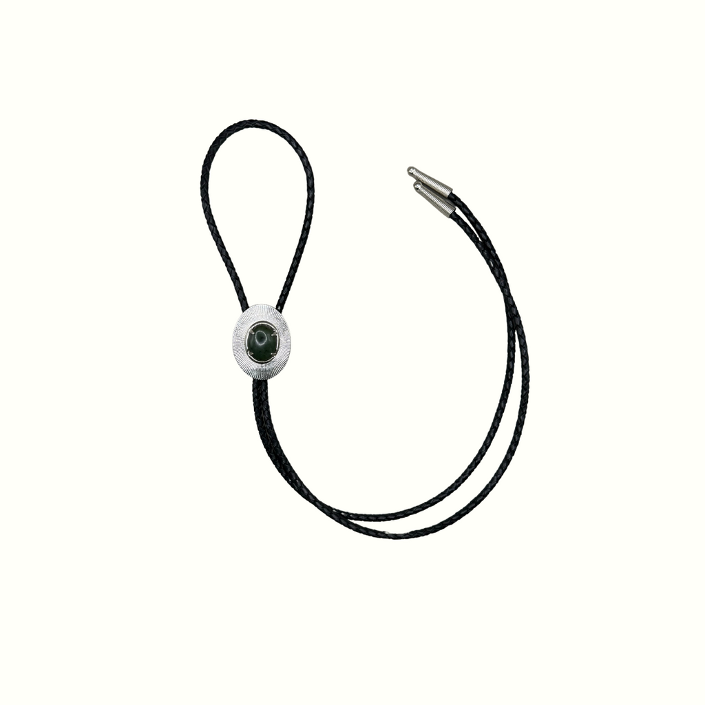 Green Stone Bolo Tie