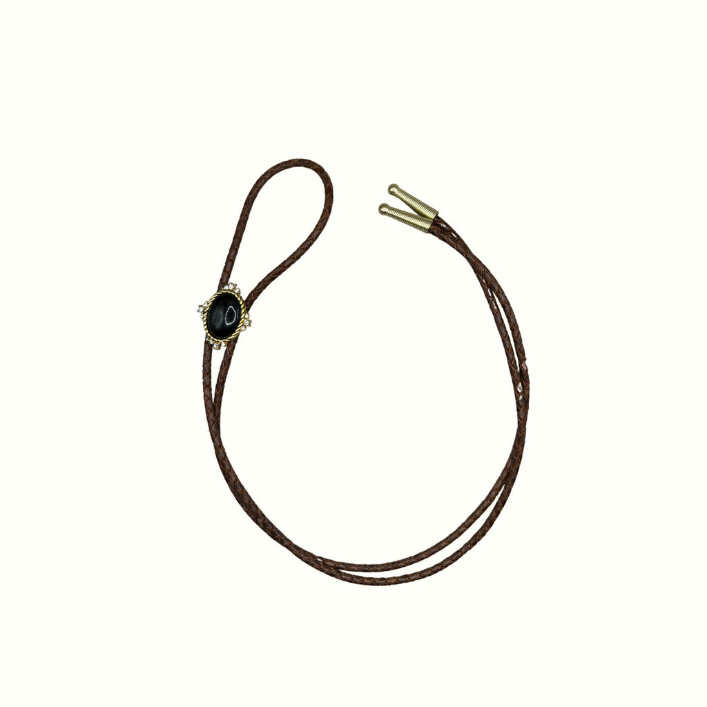 Black Jewel Stone Bolo Tie