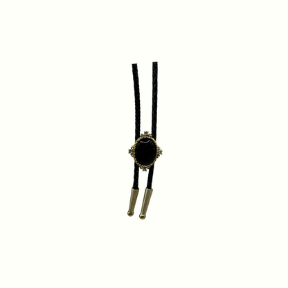 Bejeweled Black Stone Bolo Tie