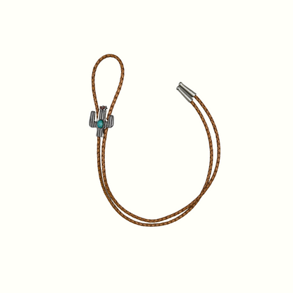 Wild Turquoise Cactus Bolo Tie