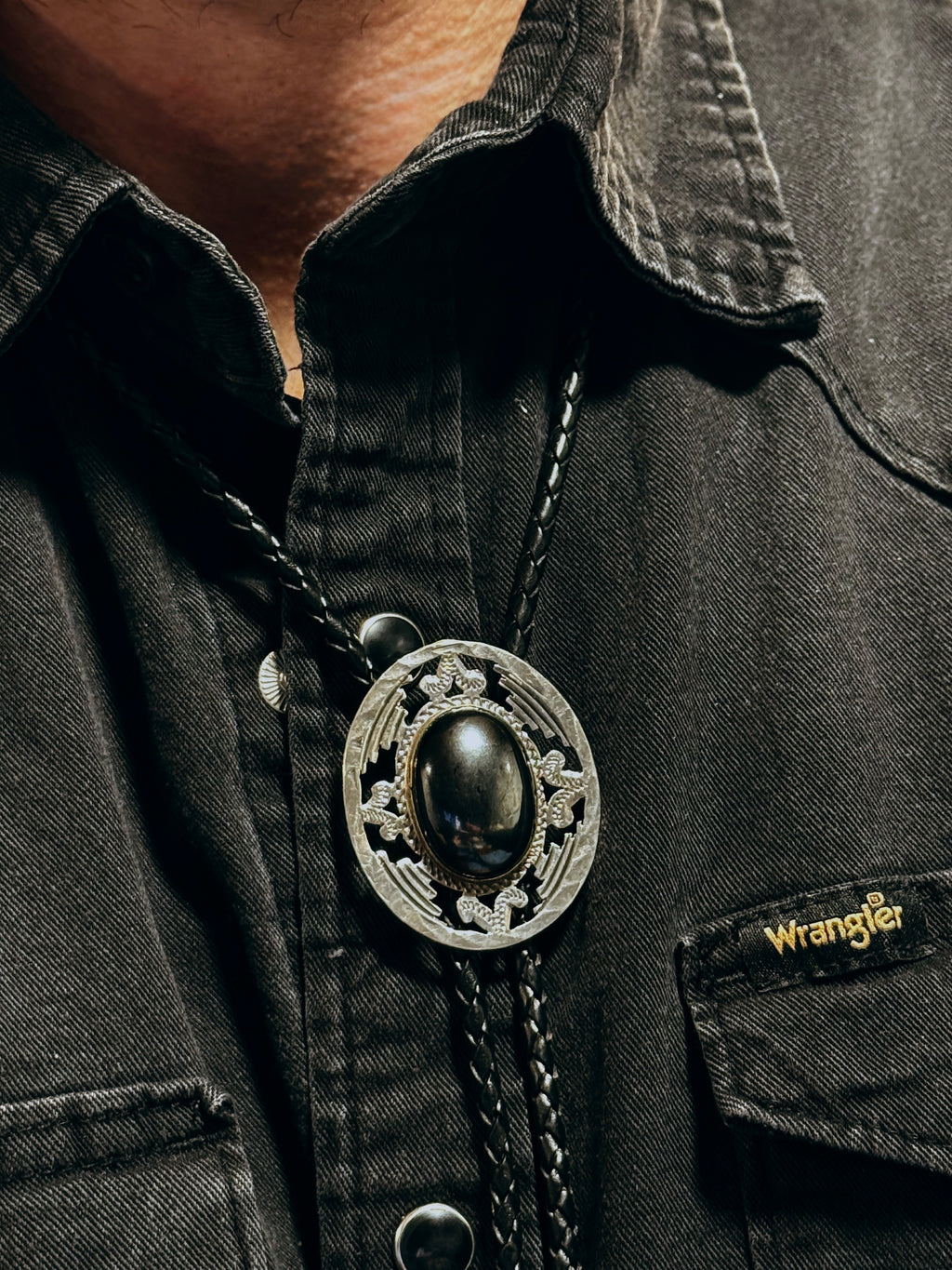 Obsidian Night Bolo Tie