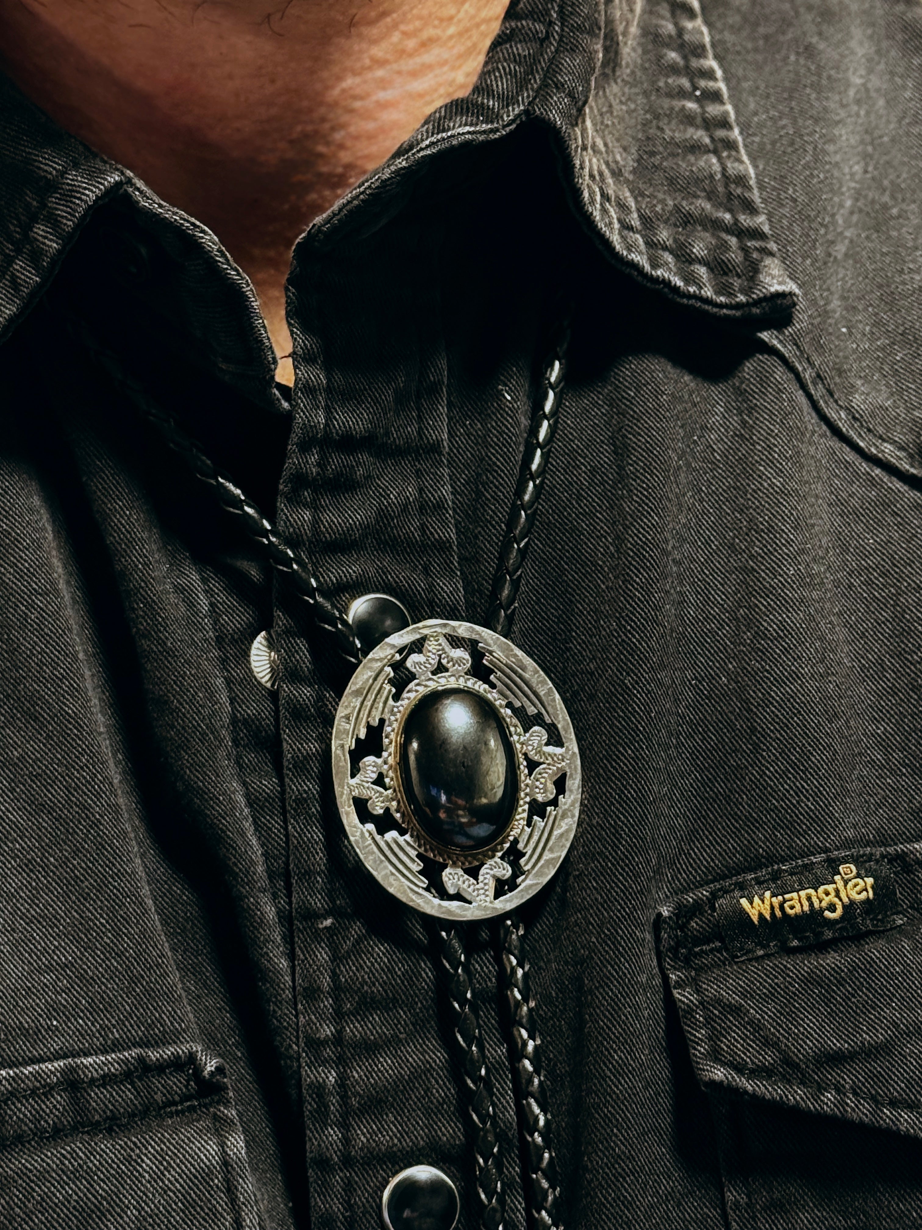 Obsidian Night Bolo Tie